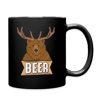 Beer Bear Beer Fans Animal Lovers Nature Beer Forest - Full Colour Mug - black - Right