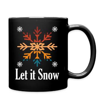 Let it Snow - Tasse einfarbig - Schwarz - Rechts