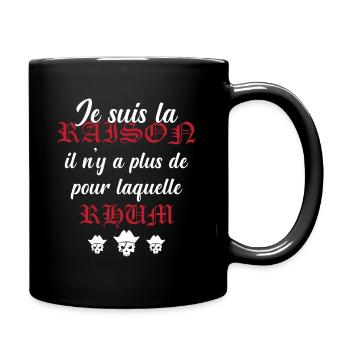 Cadeau Humour Pirates Rhum - Mug uni - noir - Droite