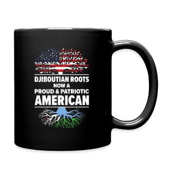 Dschibutische amerikanische Patriotin USA - Tasse einfarbig - Schwarz - Rechts