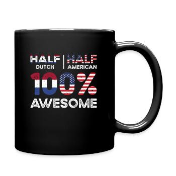 Dutch American Patriot USA Grown Niederlande US - Tasse einfarbig - Schwarz - Rechts