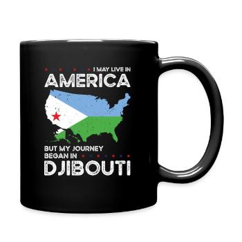 Dschibutische amerikanische Patriotin USA - Tasse einfarbig - Schwarz - Rechts