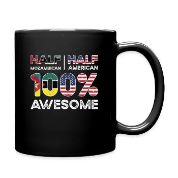 Mozambican American Patriot USA Grown Mozambique - Full Colour Mug - black - Right