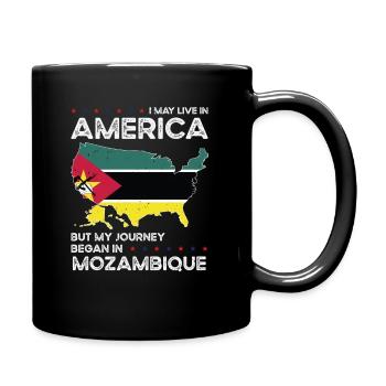 Mozambican American Patriot USA Grown Mozambique - Full Colour Mug - black - Right