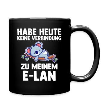 Koala Habe Heute Keine Verbindung Zu Meinem E-Lan - Tasse einfarbig - Schwarz - Rechts