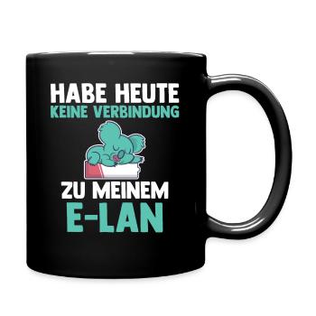 Koala Habe Heute Keine Verbindung Zu Meinem E-Lan - Tasse einfarbig - Schwarz - Rechts