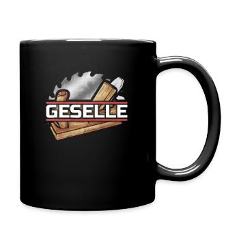 Geselle Abschluss der Ausbildung zum Tischler - Tasse einfarbig - Schwarz - Rechts