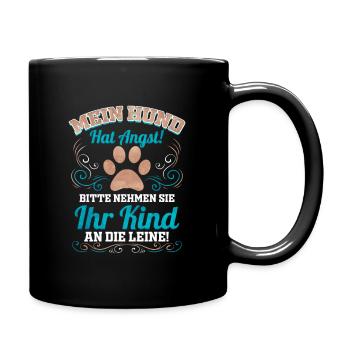 Hund Lustiges Geschenk für Hundefreund Hunde - Tasse einfarbig - Schwarz - Rechts