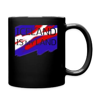 ice land - Tasse einfarbig - Schwarz - Rechts