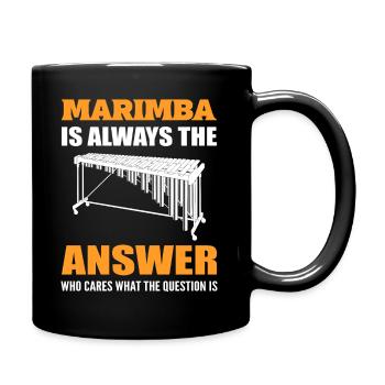 Marimba -Instrument Marimba -Spieler - Tasse einfarbig - Schwarz - Rechts