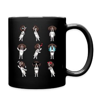 Chien allemand à poil court Allemand à poil court Allemand - Mug uni - noir - Droite