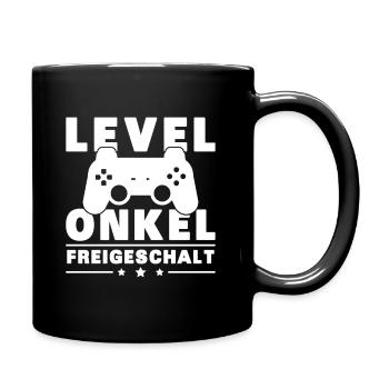 Level Onkel Freigeschalt Du Wirst Onkel - Tasse einfarbig - Schwarz - Rechts