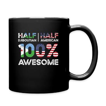 Dschibutische amerikanische Patriotin USA - Tasse einfarbig - Schwarz - Rechts