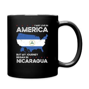 Nicaraguan American Patriot USA Grown Nicaragua - Full Colour Mug - black - Right