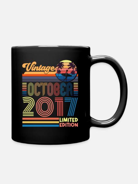 Jubiläum Oktober 2017. Geschenk Oktober 2017. - Tasse einfarbig - Schwarz