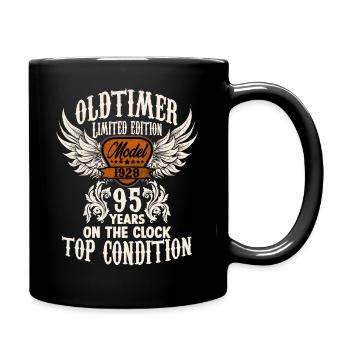 1928 year 95 years classic car birthday rocker - Full Colour Mug - black - Right