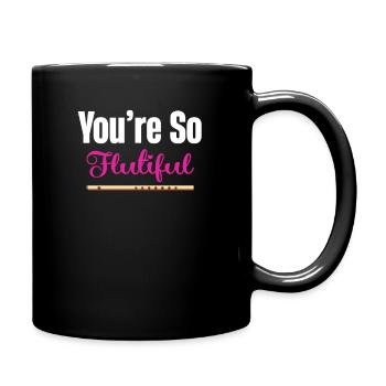Tu aimes tellement jouer de flûte - Mug uni - noir - Droite