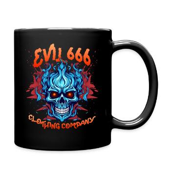 Devil Devil, Evil 666, Comic Devil Satan Saying - Full Colour Mug - black - Right