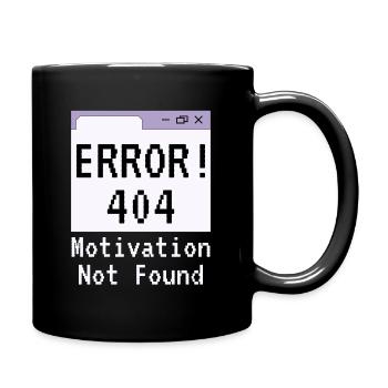 404-html error, Saying No Motivation - Full Colour Mug - black - Right