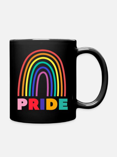 T-shirt de la fierté arc-en-ciel - Mug uni - noir