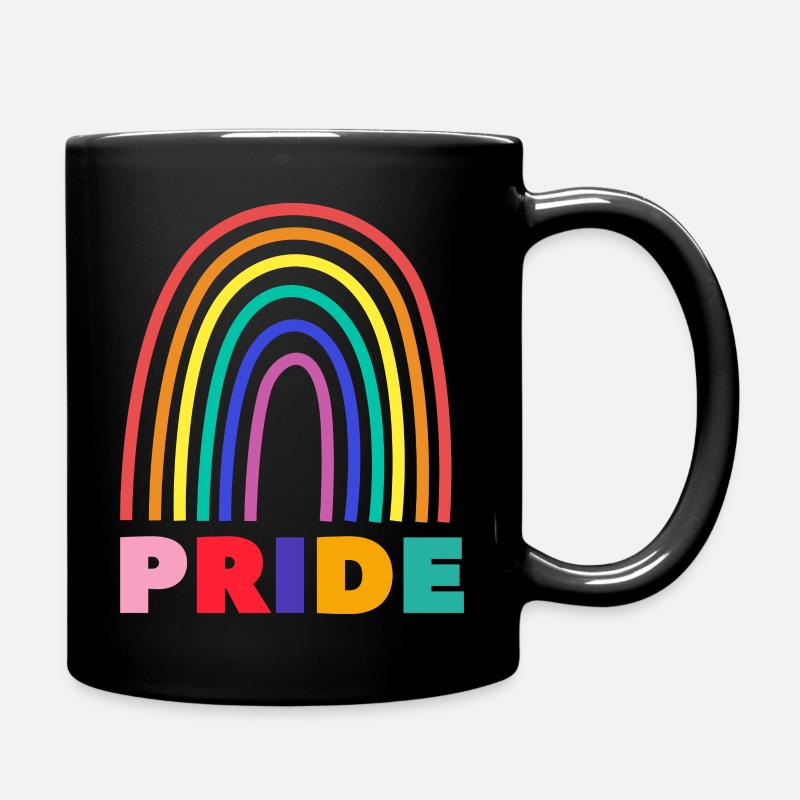 T-shirt de la fierté arc-en-ciel - Mug uni - noir