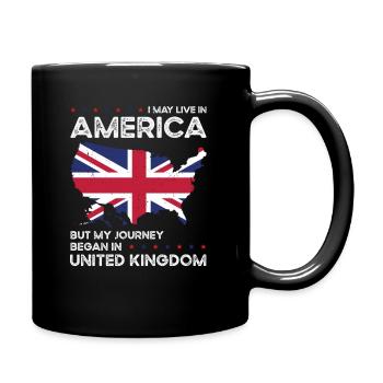 British American Patriot USA Grown United Kingdom - Full Colour Mug - black - Right