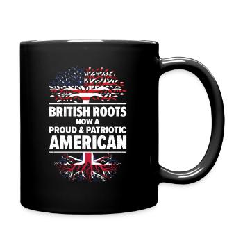 British American Patriot USA Grown United Kingdom - Full Colour Mug - black - Right