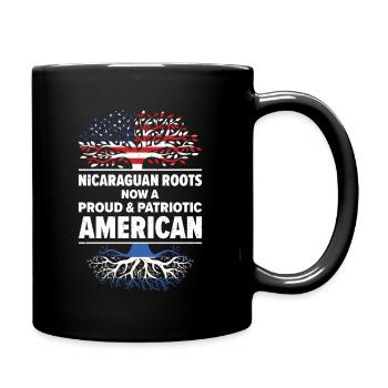 Nicaraguan American Patriot USA Grown Nicaragua - Full Colour Mug - black - Right