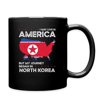 Nordkorea Amerikanischer Patriot USA Gewachsen - Tasse einfarbig - Schwarz - Rechts