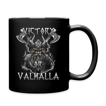 Walhalla Erbe Geschenk für Wikinger-Fans - Tasse einfarbig - Schwarz - Rechts