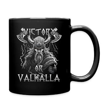 Walhalla Krieger Geschenk für stolze Wikinger-Fans - Tasse einfarbig - Schwarz - Rechts