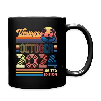 Anniversaire octobre 2024. Cadeau Octobre 2024. - Mug uni - noir - Droite
