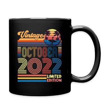 Jubiläum Oktober 2022. Geschenk Oktober 2022. - Tasse einfarbig - Schwarz - Rechts