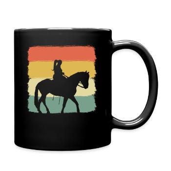 Equestrian Reiter - Tasse einfarbig - Schwarz - Rechts