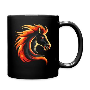Das coolste Pferd - Tasse einfarbig - Schwarz - Rechts