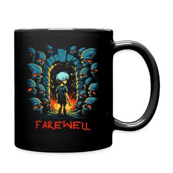 Take care! Farewell and a child of the dungeon - Full Colour Mug - black - Right