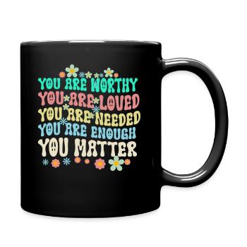 Tu comptes, la gentillesse, la gentillesse, la santé mentale, la santé mentale - Mug uni - noir - Droite