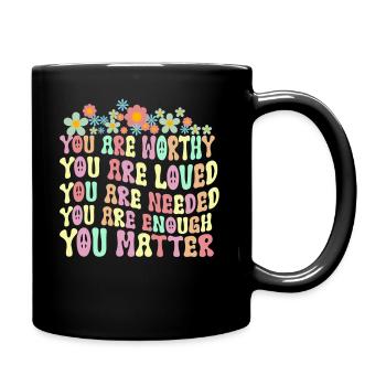 Tu comptes, la gentillesse, la gentillesse, la santé mentale, la santé mentale - Mug uni - noir - Droite