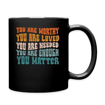 Tu comptes, la gentillesse, la gentillesse, la santé mentale, la santé mentale - Mug uni - noir - Droite