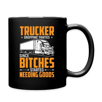 Trucker dépose sa culotte - Trucker - Mug uni - noir - Droite