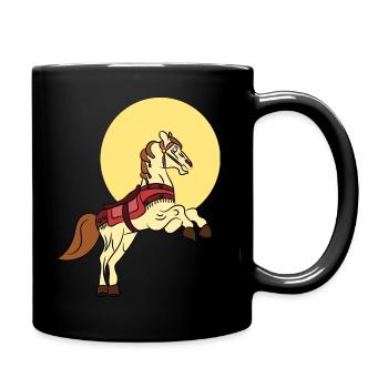 Horse (with colors) - Full Colour Mug - black - Right
