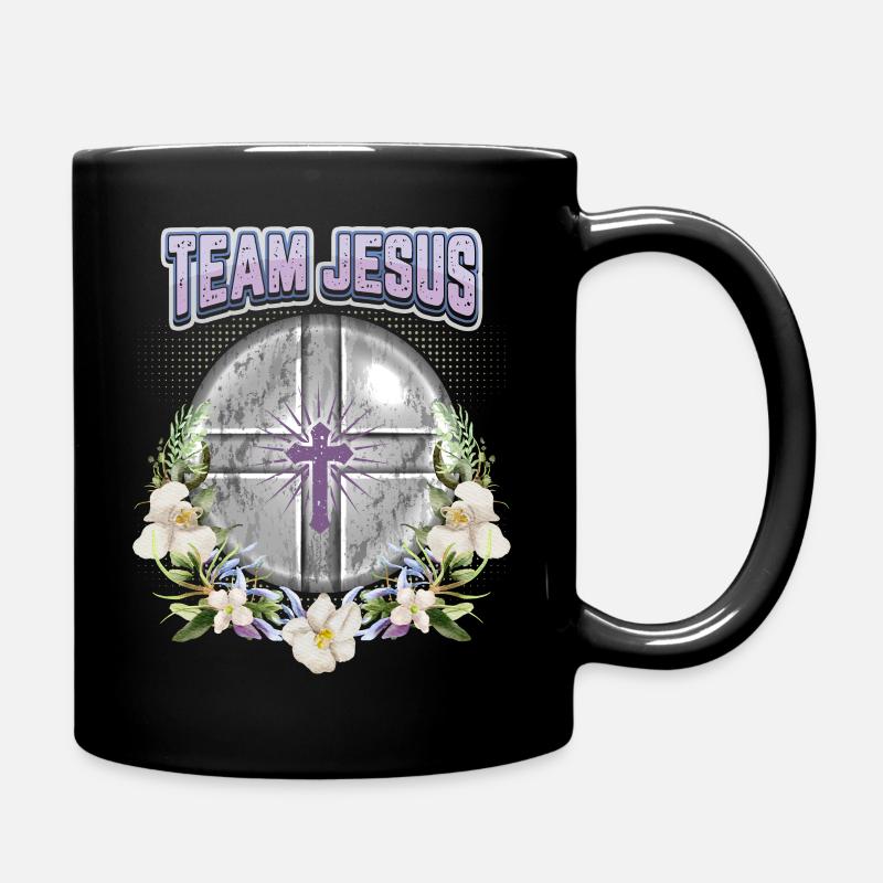 Jésus-Christ disant Vintage orchidées équipe Jésus - Mug uni - noir
