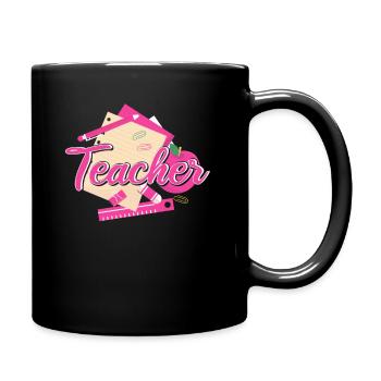 Professeur rose des années 90 enseignant étudiants 100e jour de - Mug uni - noir - Droite