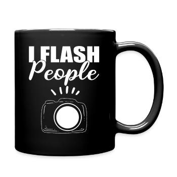 I Flash People Hochzeitsfotograf - Tasse einfarbig - Schwarz - Rechts
