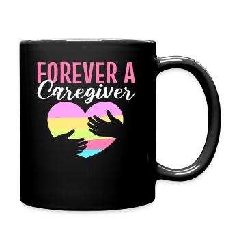 Stolze Pflegekraft - Tasse einfarbig - Schwarz - Rechts