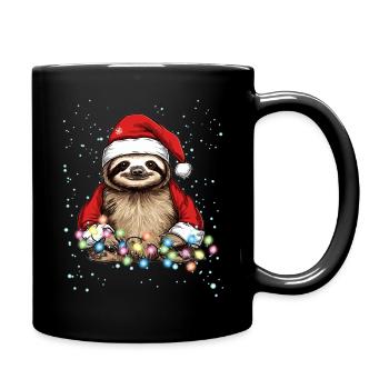 Conception de Noël paresseux drôle - Noël paresseux - Mug uni - noir - Droite