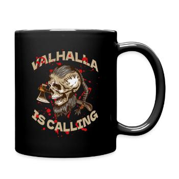 TSHIRT FÜR WIKINGER VALHALLA IS CALLING - Tasse einfarbig - Schwarz - Rechts