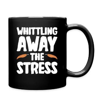 Wood Shining Wood Carving - Full Colour Mug - black - Right