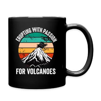 Vulkanologe, Vulkanologie, Geologe, Geologie - Tasse einfarbig - Schwarz - Rechts