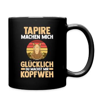 Tapir - Tasse einfarbig - Schwarz - Rechts